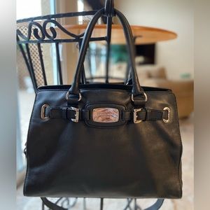 Michael Kors Black Leather Satchel